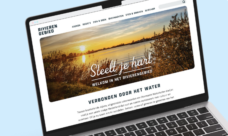 Voorbeeld van de website Rivierengebied